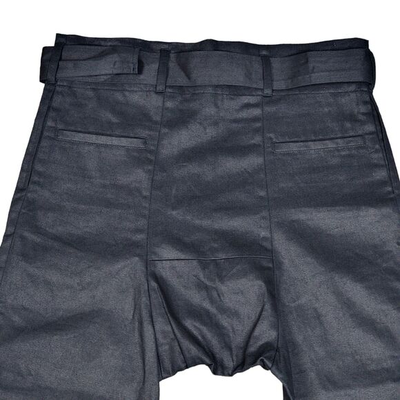 OAK NYC Mens Size XS Belted‎ Drop Crotch Panel Pants Cropped Black New With Tags - Picture 5 of 8